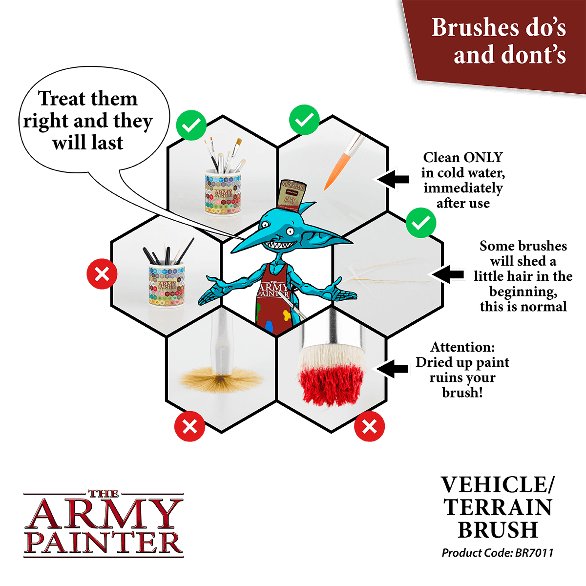 Army Painter Tools: Wargamer Brush - Vehicle & Scenery -