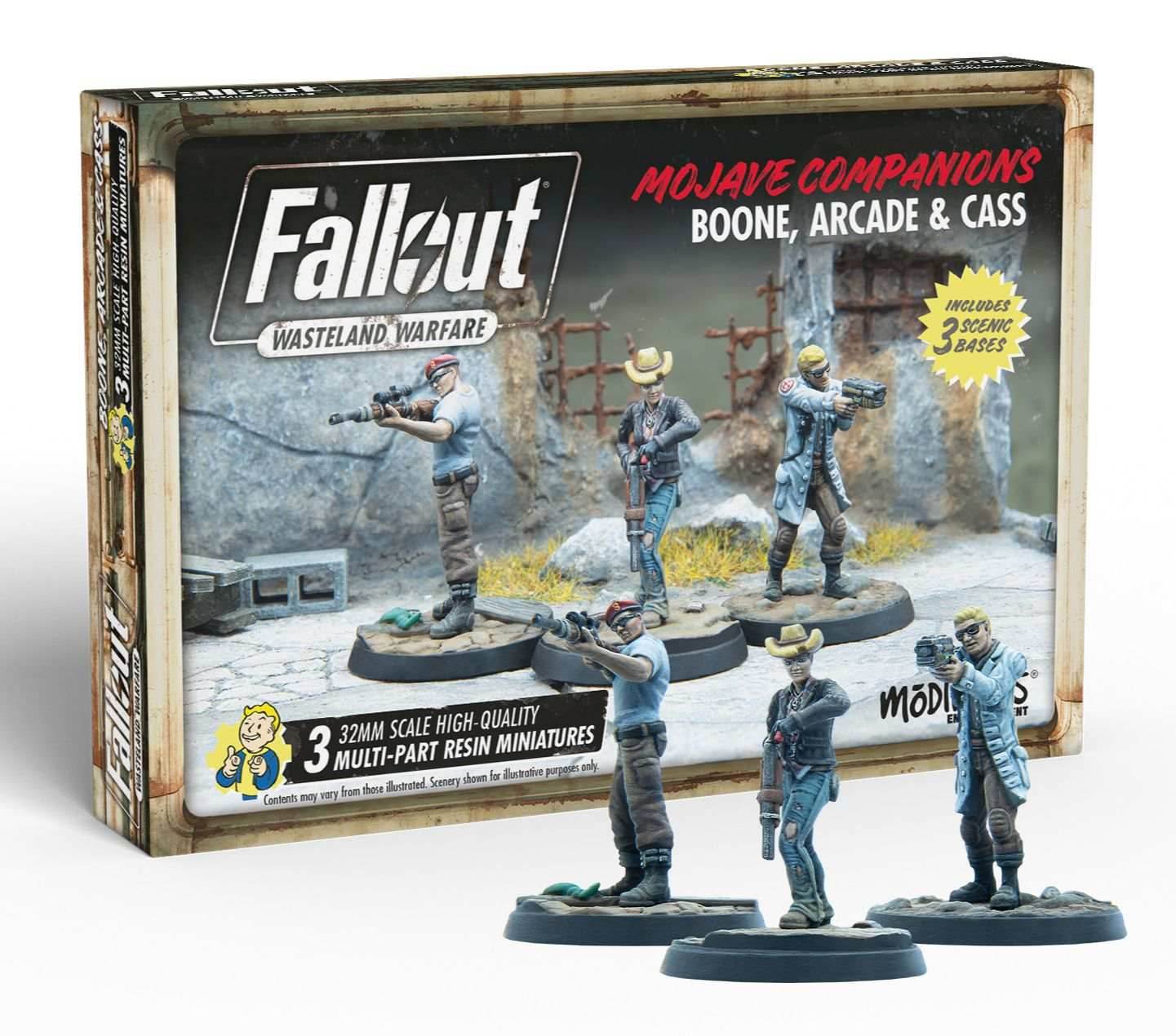 Fallout: Wasteland Warfare - Mojave Companions - Boone Arcade and Cass -