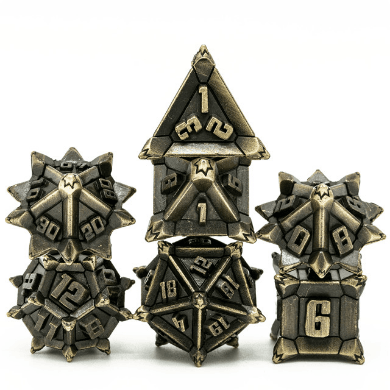 Warrior's Flail: Bronze - Metal RPG Dice Set -