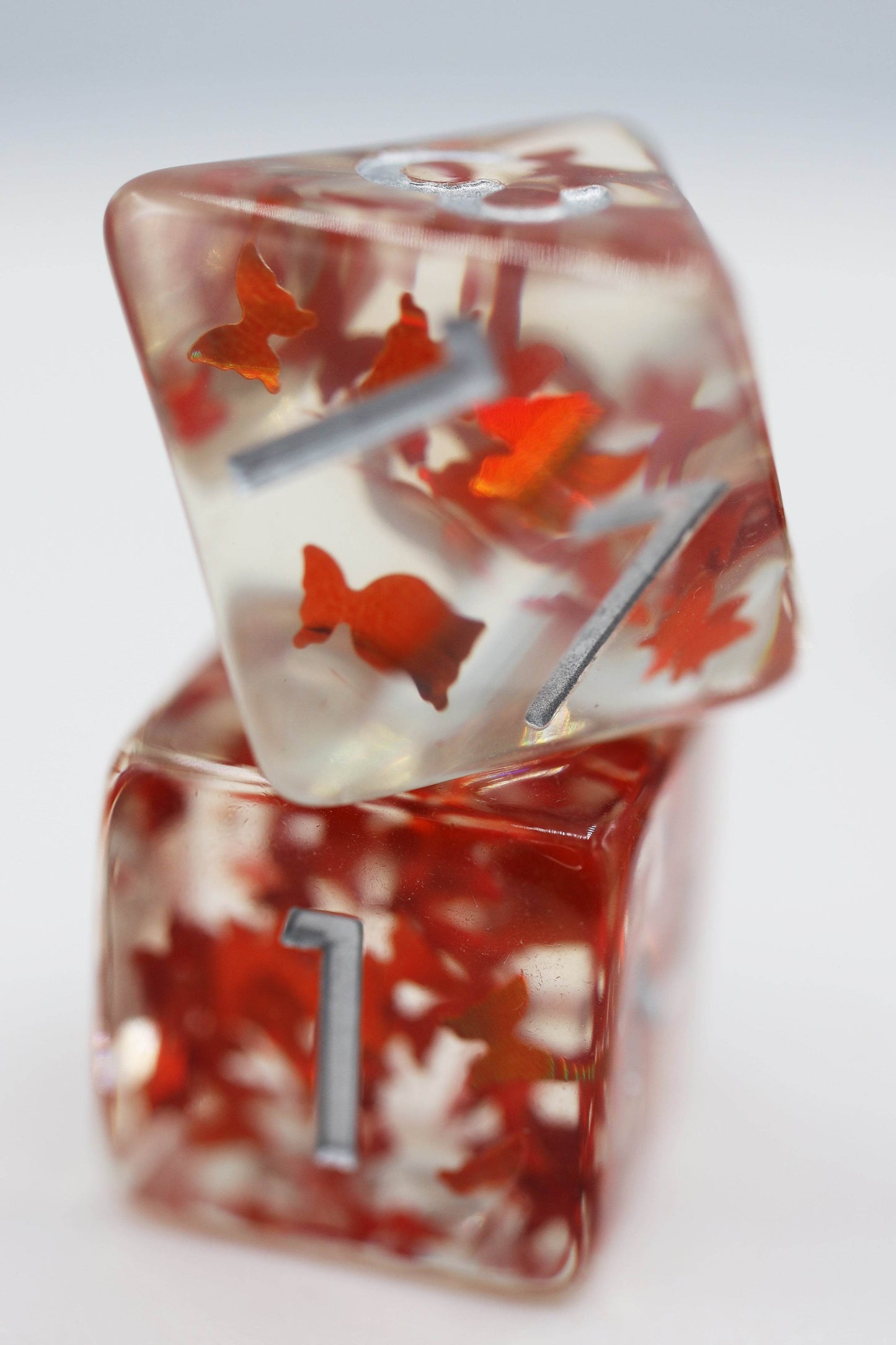 Butterfly Kiss - Orange RPG Dice Set -