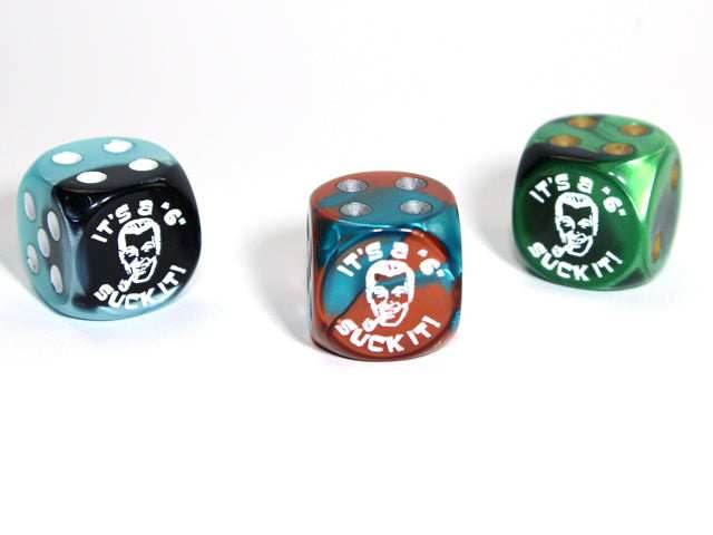 It's a Six d6 Pipped Dice 16mm | Custom Dice of Random Color (sold per piece) -