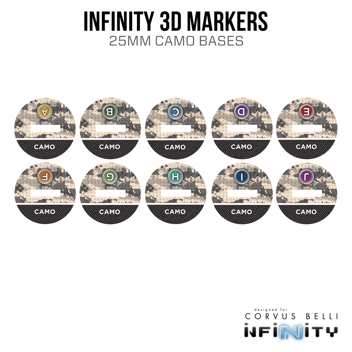 Infinity 3D Markers: Rokots, Female (25mm Camo) - A
