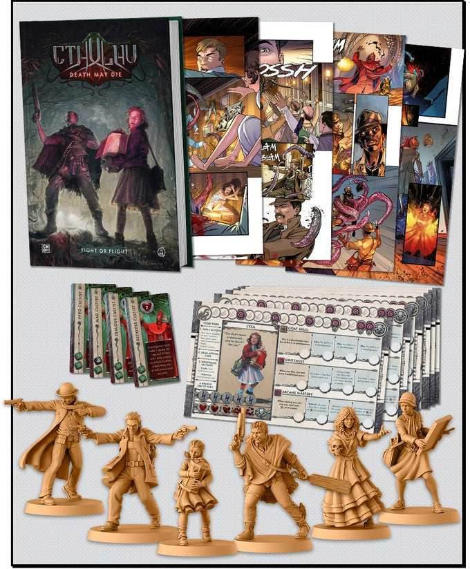 Cthulhu: Death May Die - Fight or Flight Graphic Novel + Kickstarter Exclusive Comic Book Extras -