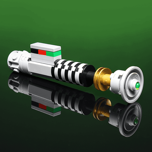 Luke's Green Mini Saber made using LEGO parts - B3 Customs -