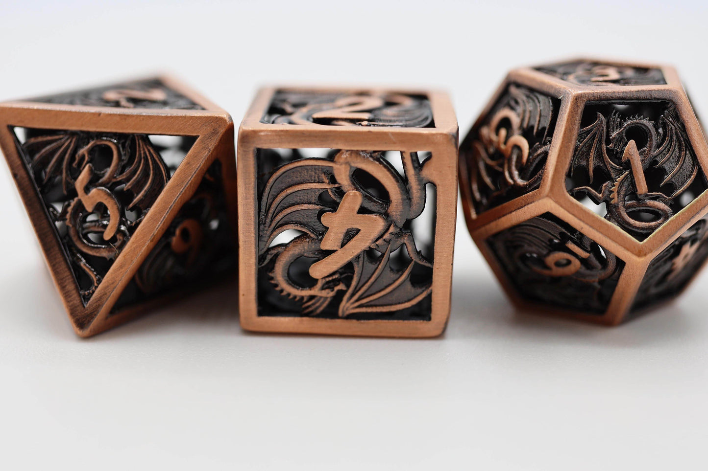 Dragon Essence: Copper - Hollow Metal RPG Dice Set -
