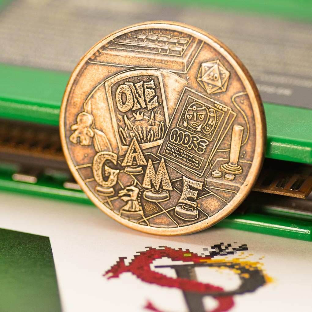 One More Game / Go to Bed Copper Decision Maker Coin -