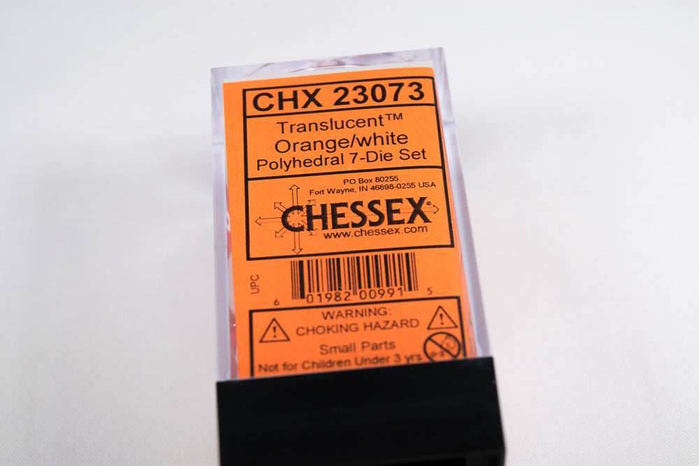 New Orange Translucent 7-Die Chessex Sets Made in Germany CHX 23073 -