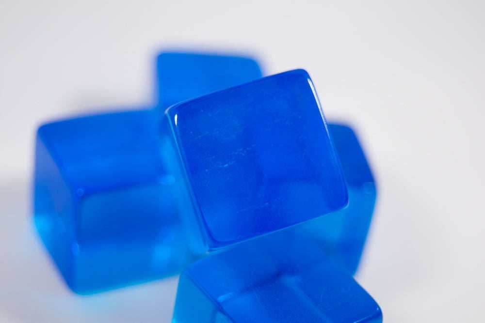 Blank Translucent Blue Dice / Counting Cubes 16mm D6 Square RPG Gaming Dice DIY (Sold by Piece) -