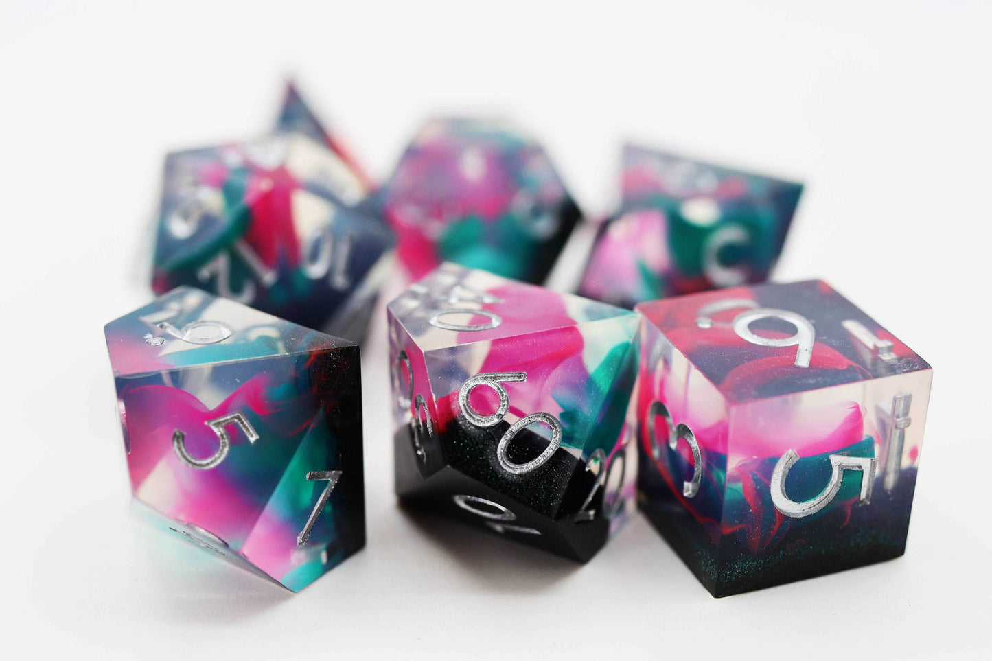 Sharp Edge Resin RPG Dice Set - Daytona -