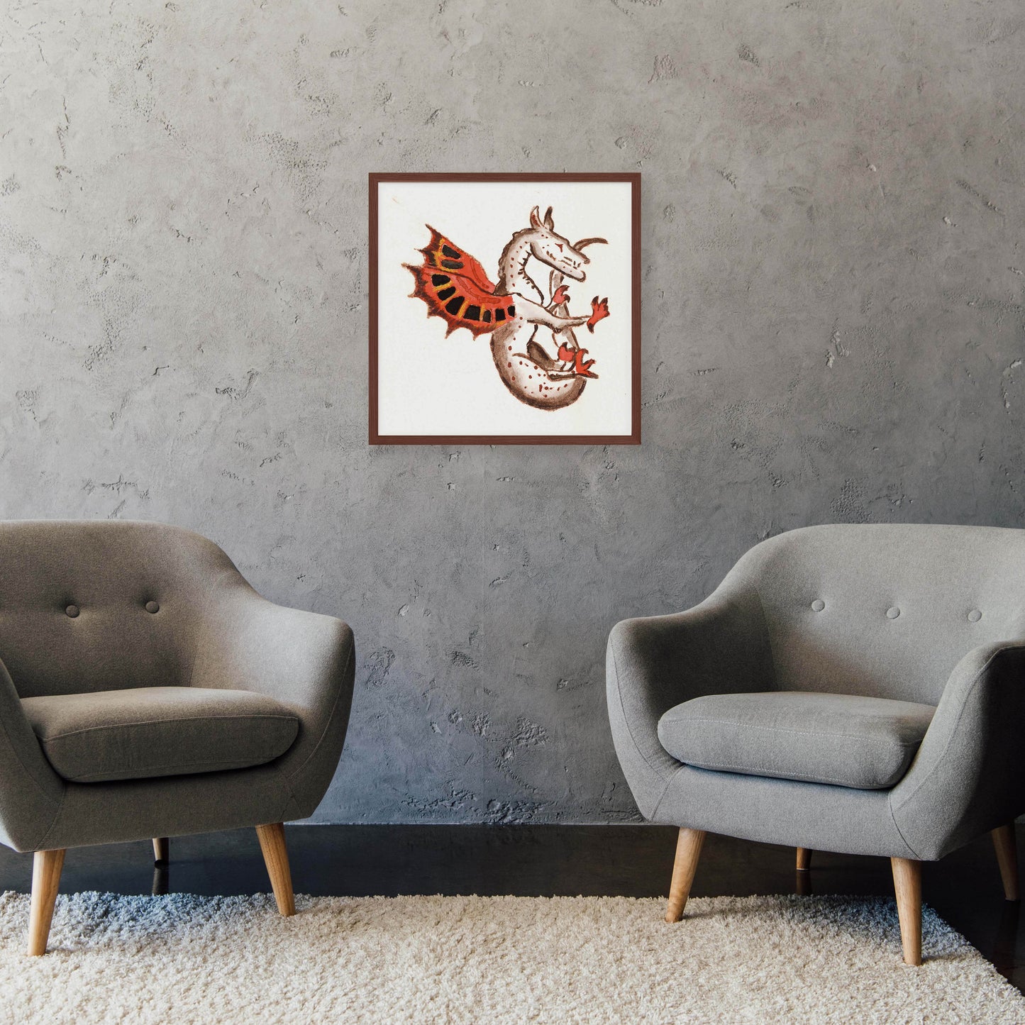 Majestic Medieval Dragon Fine Art Print -