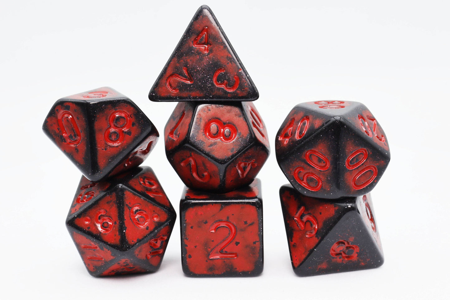 Timeworn Red RPG Dice Set -