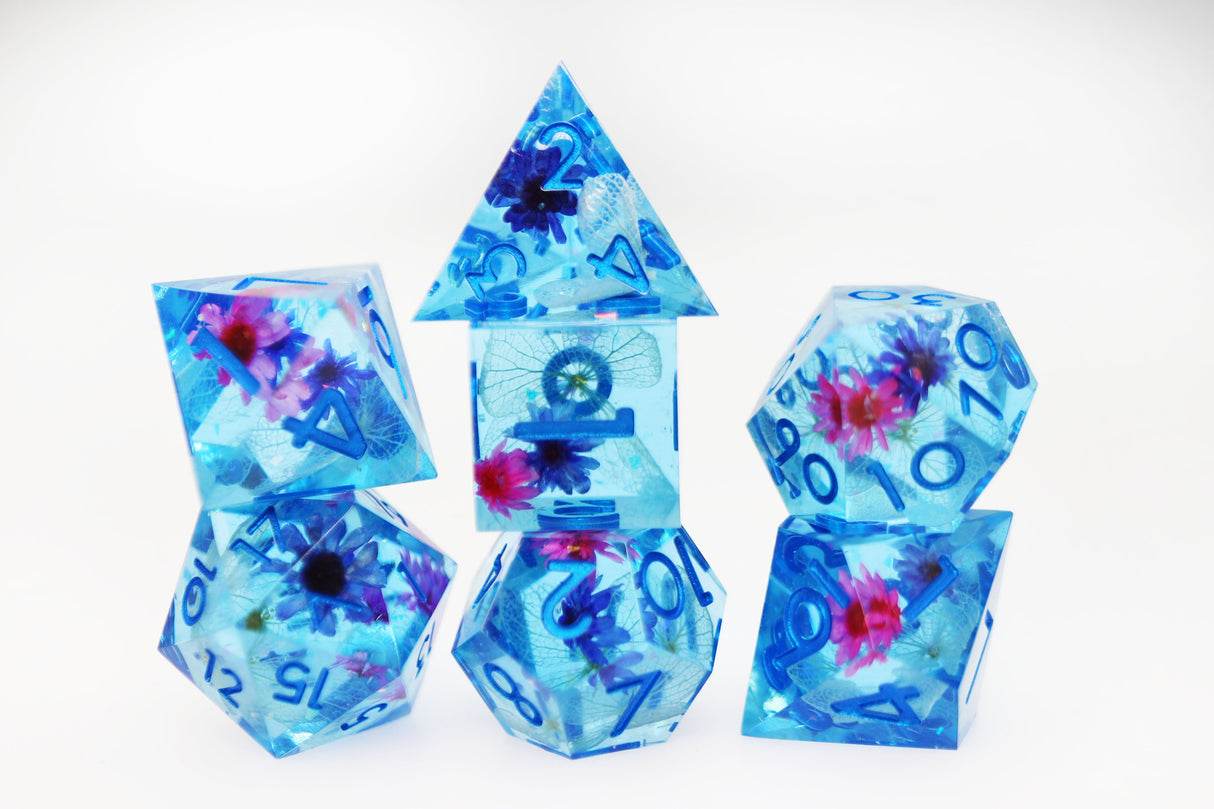 Sharp Edge RPG Dice Set - Spring Showers -