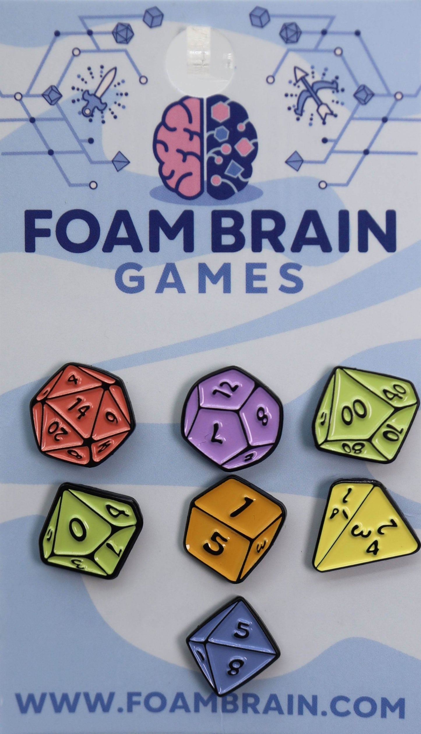 Foam Brain Games - Mini Pins: Dice Set -