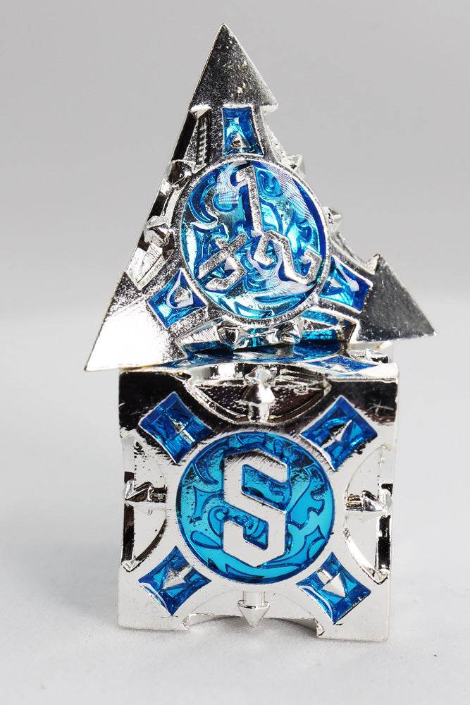 Quiver of Arrows: Azure Lightning Arrow - Metal RPG Dice Set -