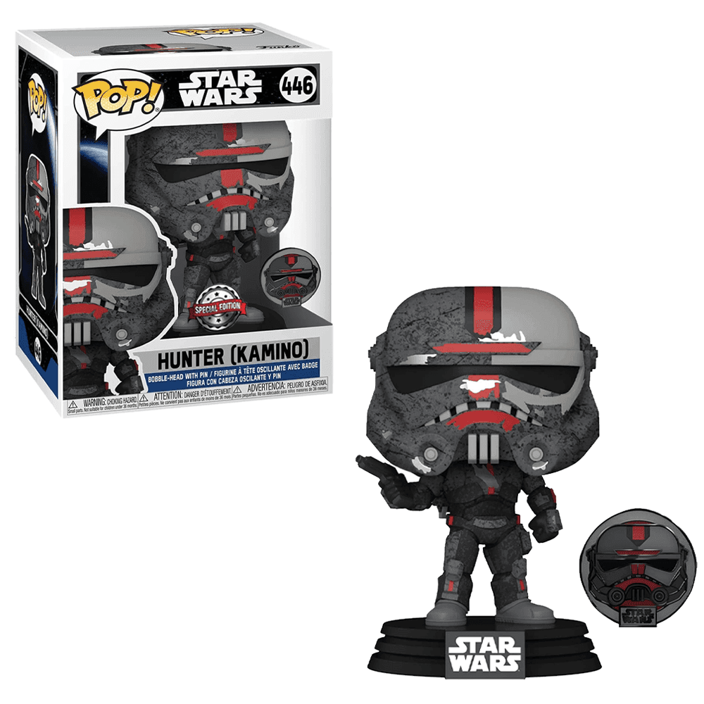 Funko POP! Star Wars: The Bad Batch - Hunter Kamino with Pin Vinyl Figure #446 Special Edition Exclusive -