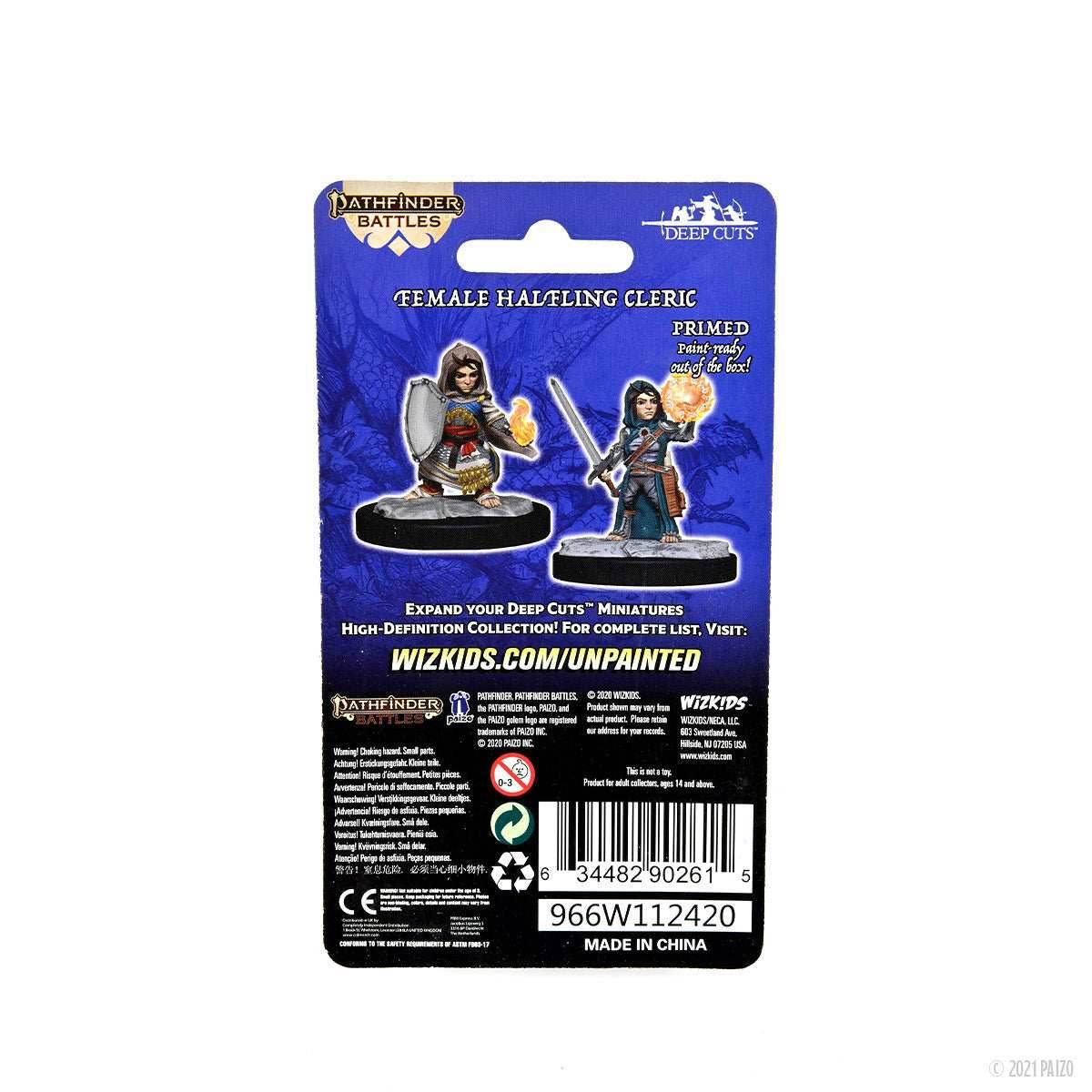 Pathfinder Battles: Deep Cuts - Halfling Cleric Female -