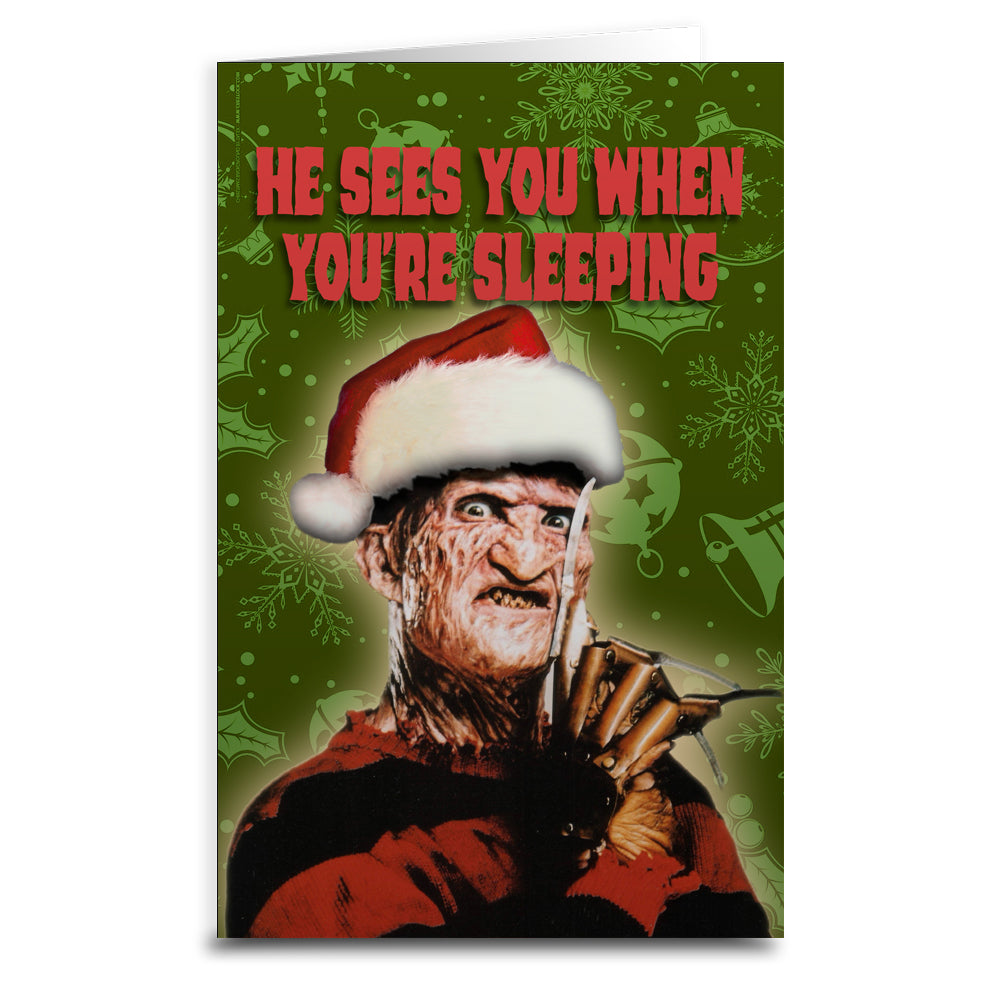 Freddy Krueger "When You're Sleeping" Greeting Card