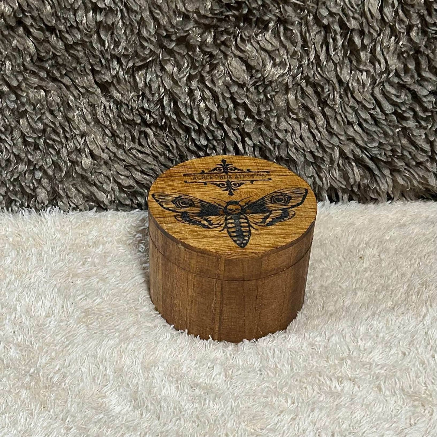 Death Head Moth Round Box -