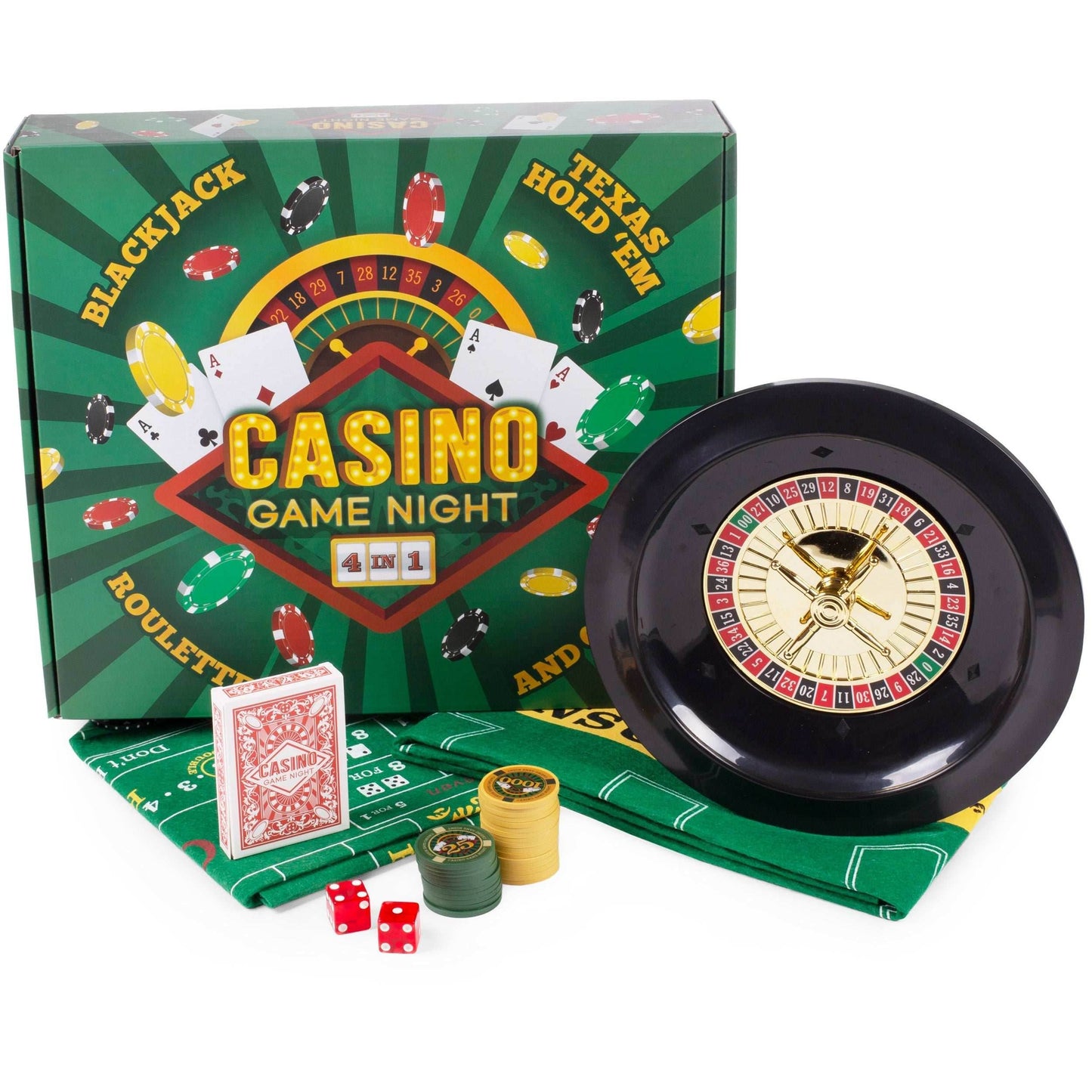 Casino Game Night: 4 Games in 1 -