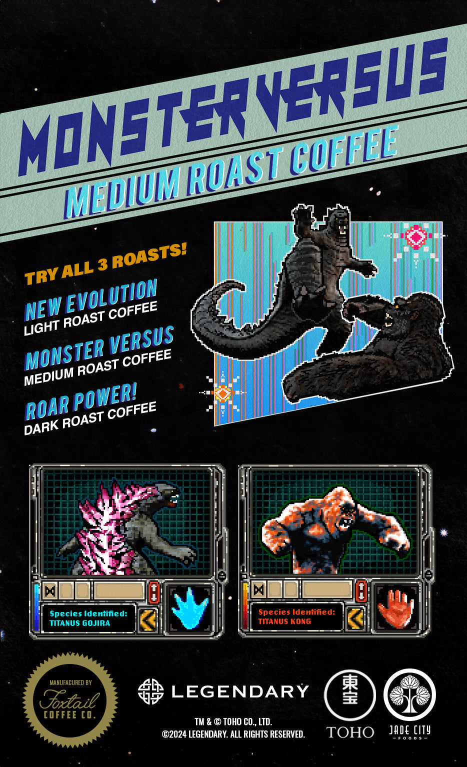 Godzilla x Kong Coffee 3-Pack