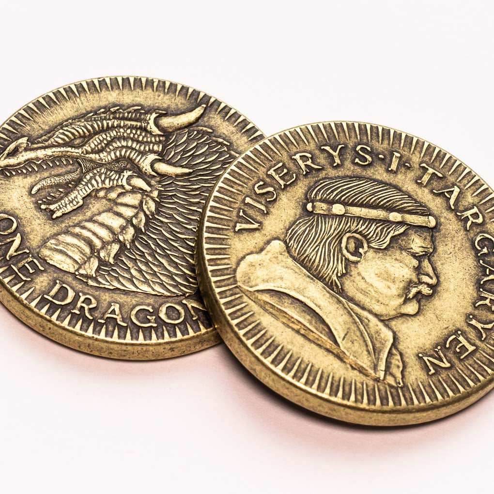 Viserys I Targaryen Golden Dragon in solid brass -