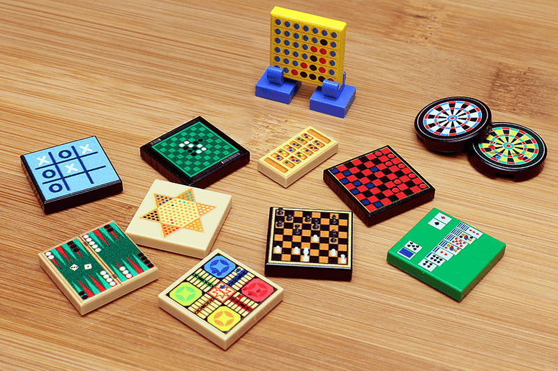 Classic Board Games Pack made using LEGO parts - B3 Customs -