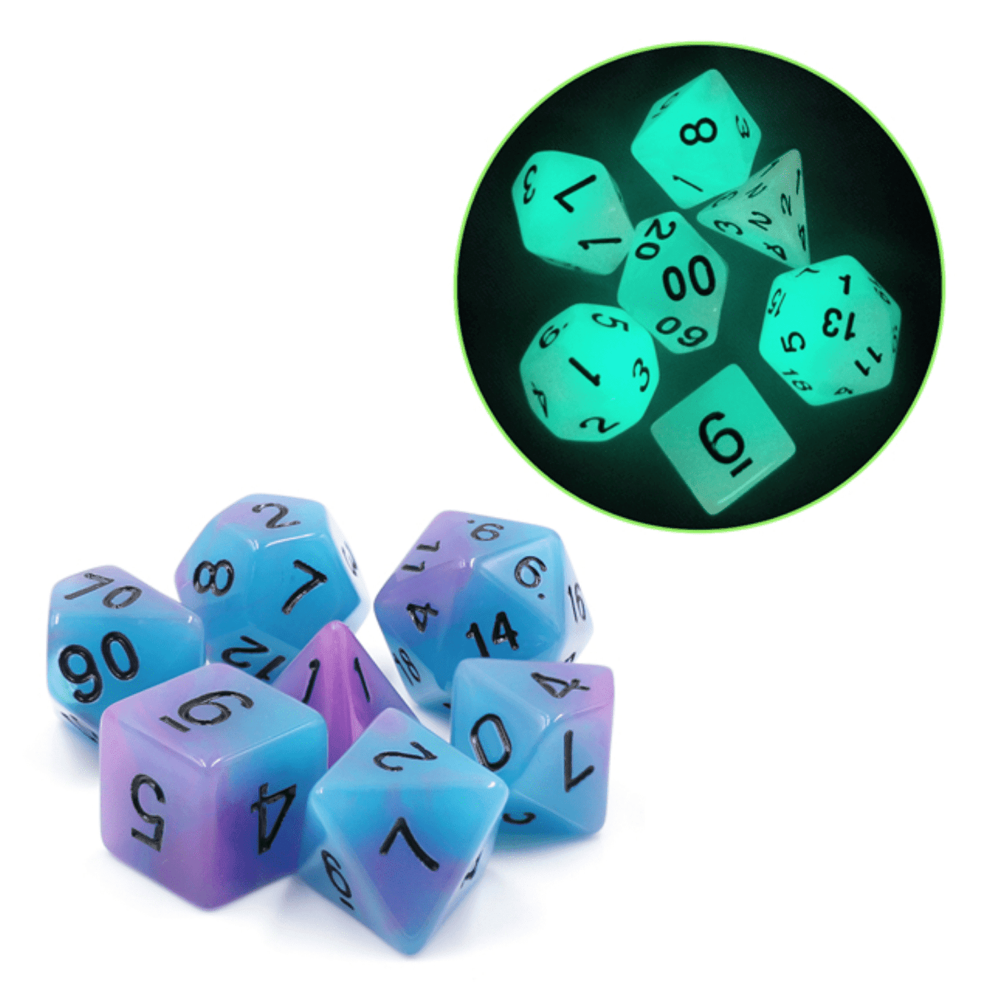 Glow in the Dark Supernova RPG Dice Set -
