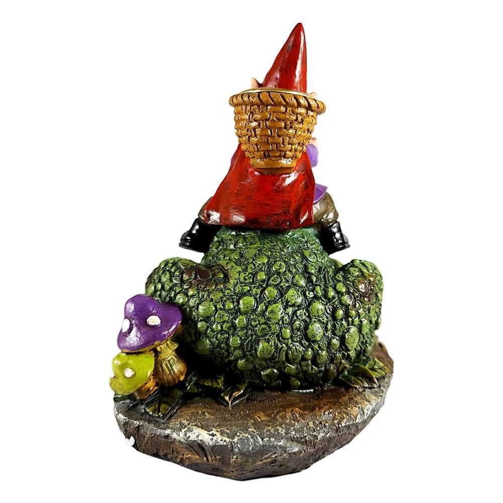Gnome Riding Toad Backflow Incense Burner -