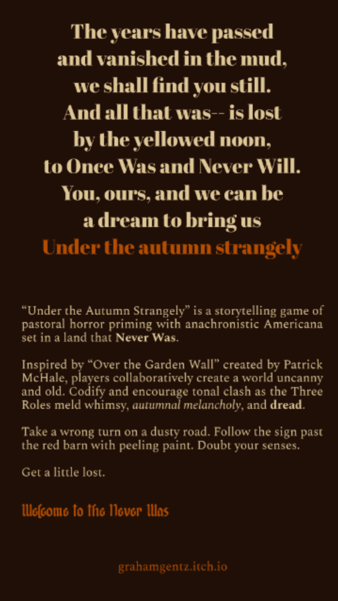 Under the Autumn Strangely -