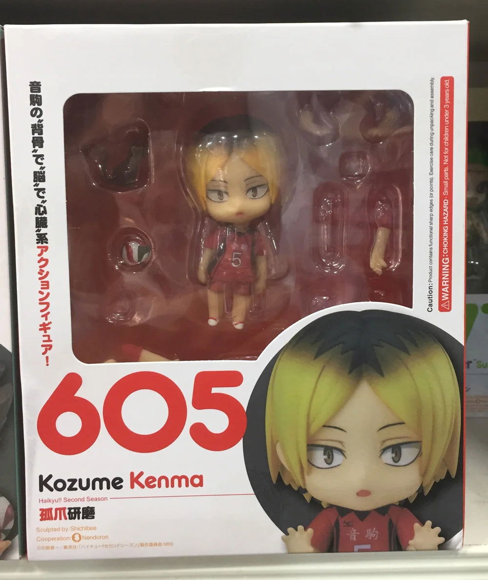 Haikyu Anime Mini Figurines, Hinata Shoyo, Kageyama Tobio, Oikawa Tooru, Kozume Kenma. Cute Kawaii Chibi Action Sport Figures 10 cm