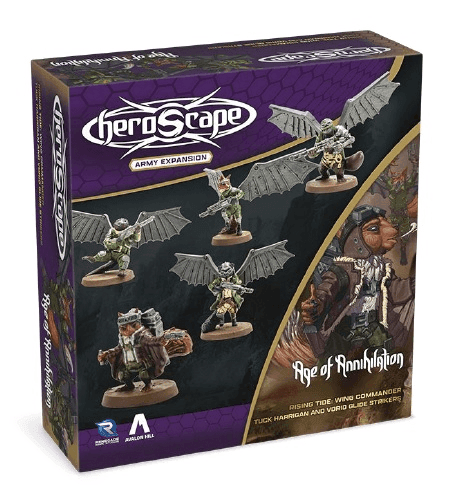 Heroscape: Rising Tide - Wing Commander Tuck Harrigan and Vorid Glidestrikers Army Expansion -