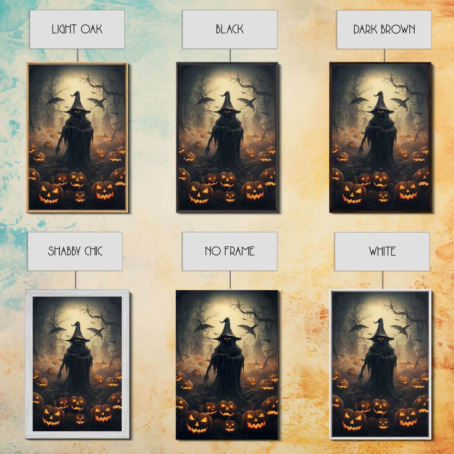 Halloween Art Print, Dark Fantasy Art, Dark Wall Art, Spooky Decor, Goth Decor, Canvas Print, Wall Art, Vertical Print, Creepy Wall Art - 8x12 Inches / Gallery Wrap Canvas - Ready To Hang