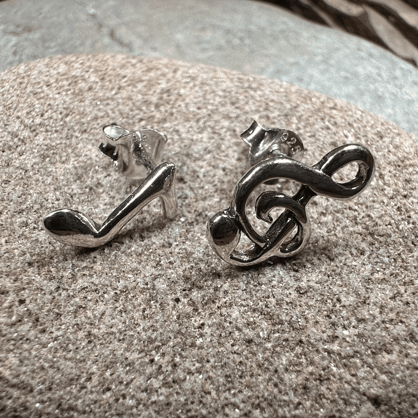 Music Note Stud Earrings -