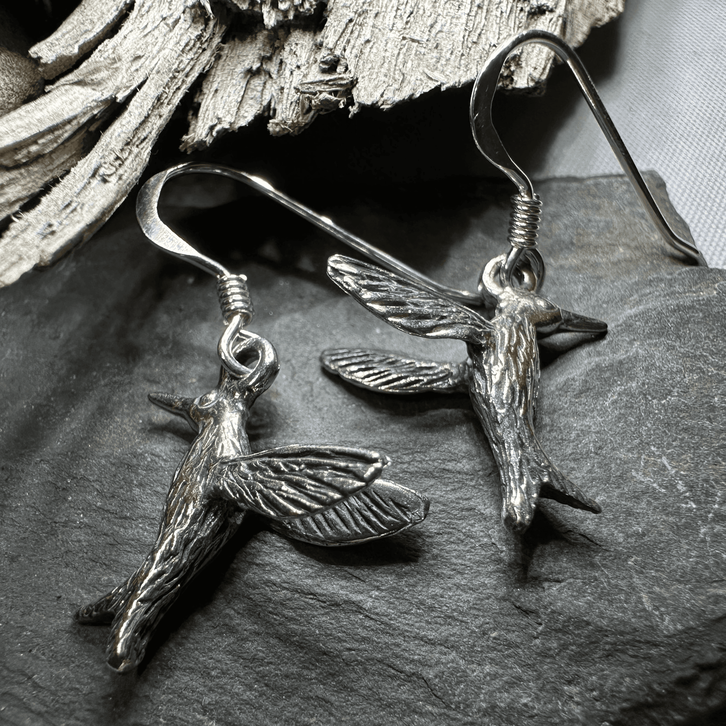 Realistic Hummingbird Earrings -