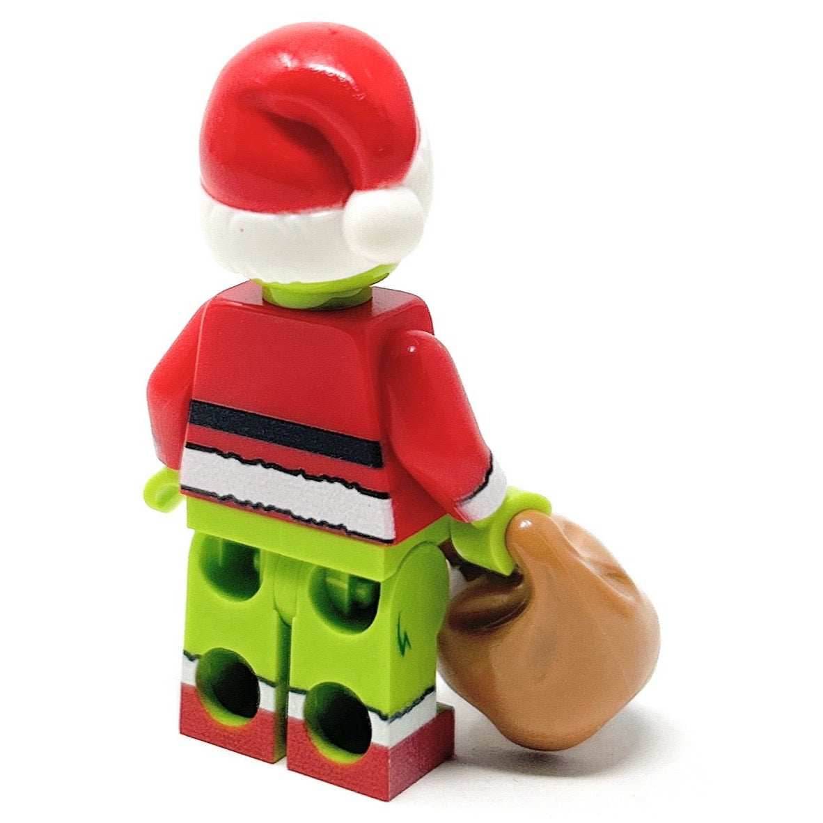 Custom Mean One Christmas Minifig made with LEGO parts - B3 Customs -