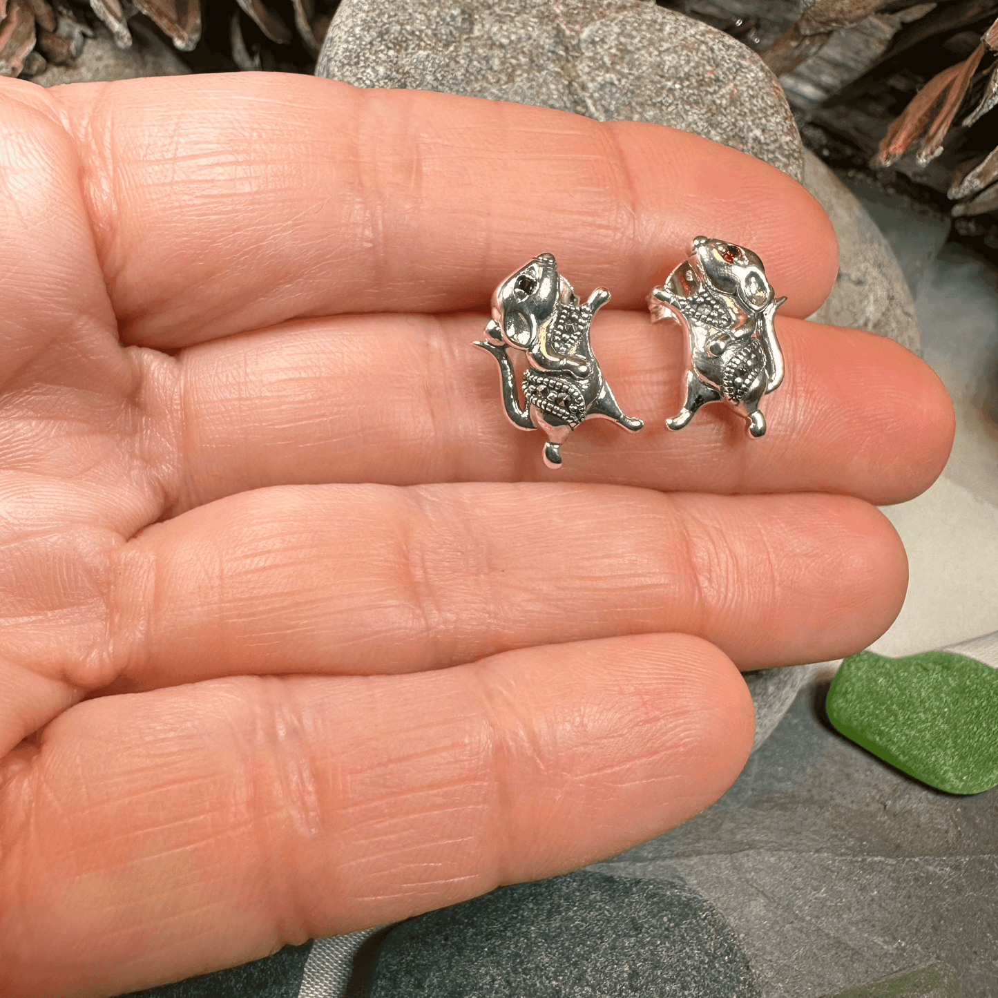 Luch Mouse Post Earrings -