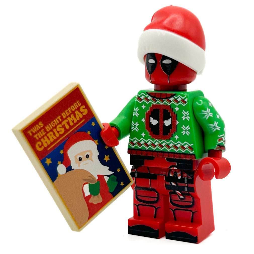 Custom Christmas Cheer Deadpool Minifig -