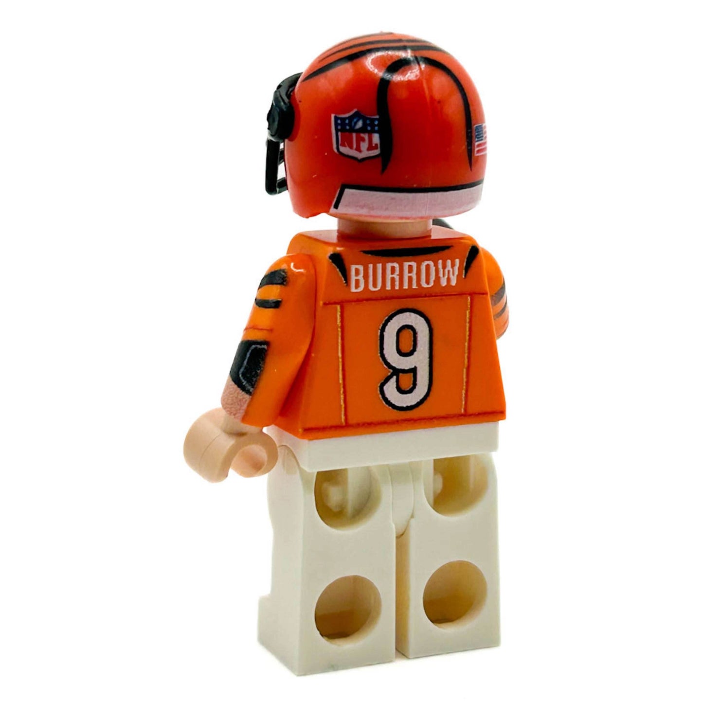 #9 QB Bengals Football Player Minifig - B3 Customs -
