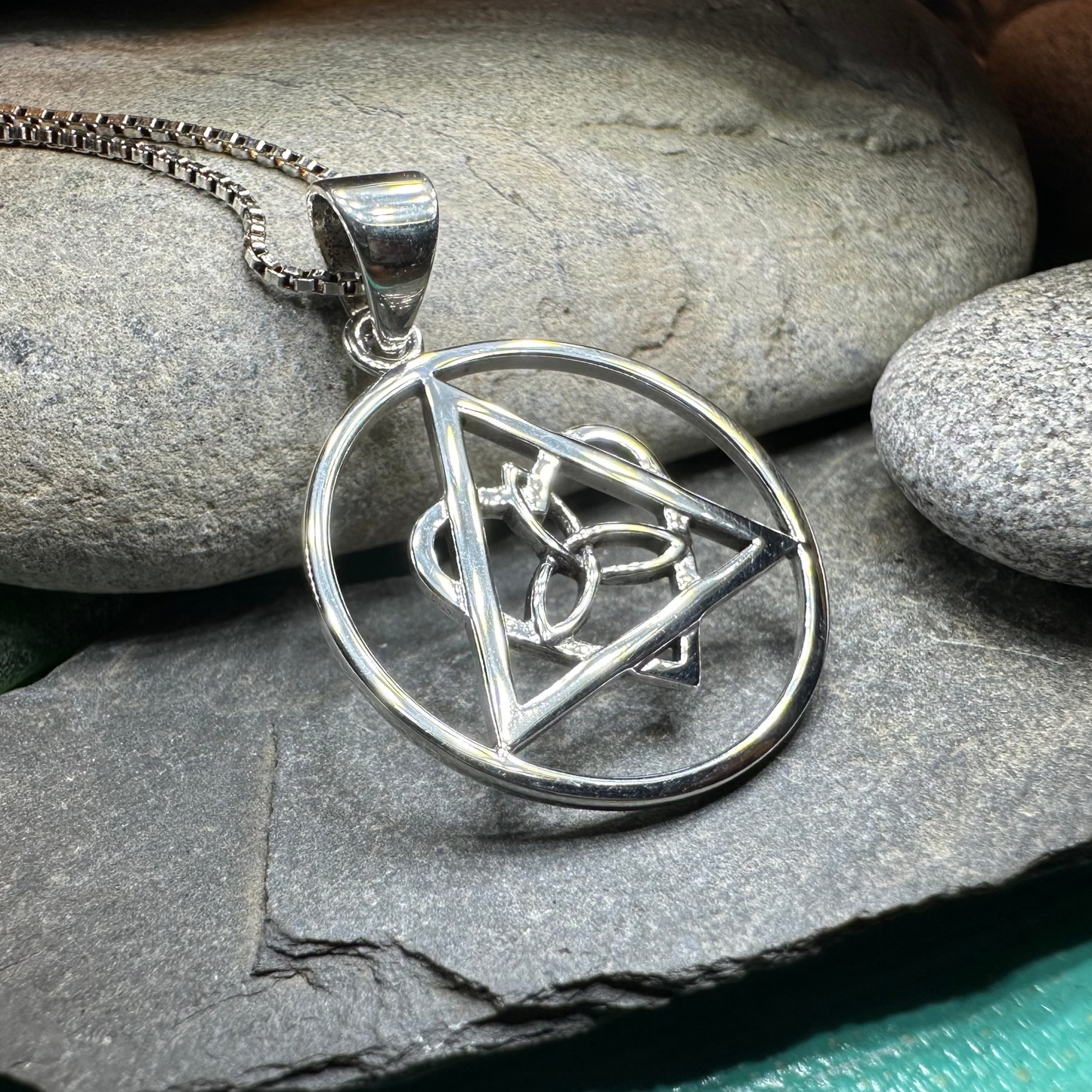 Celtic Trinity Knot AA Sobriety Necklace