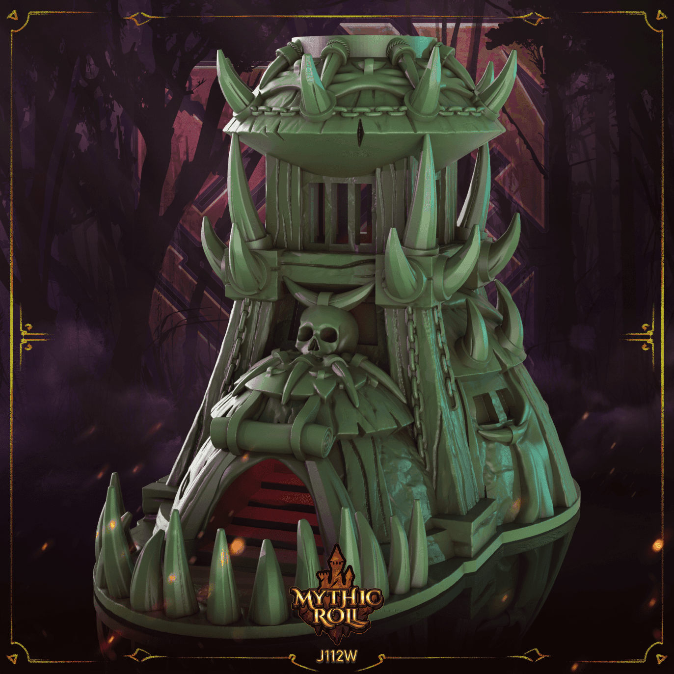 Mythic Roll Dice Tower - The Headsman's Home - Black