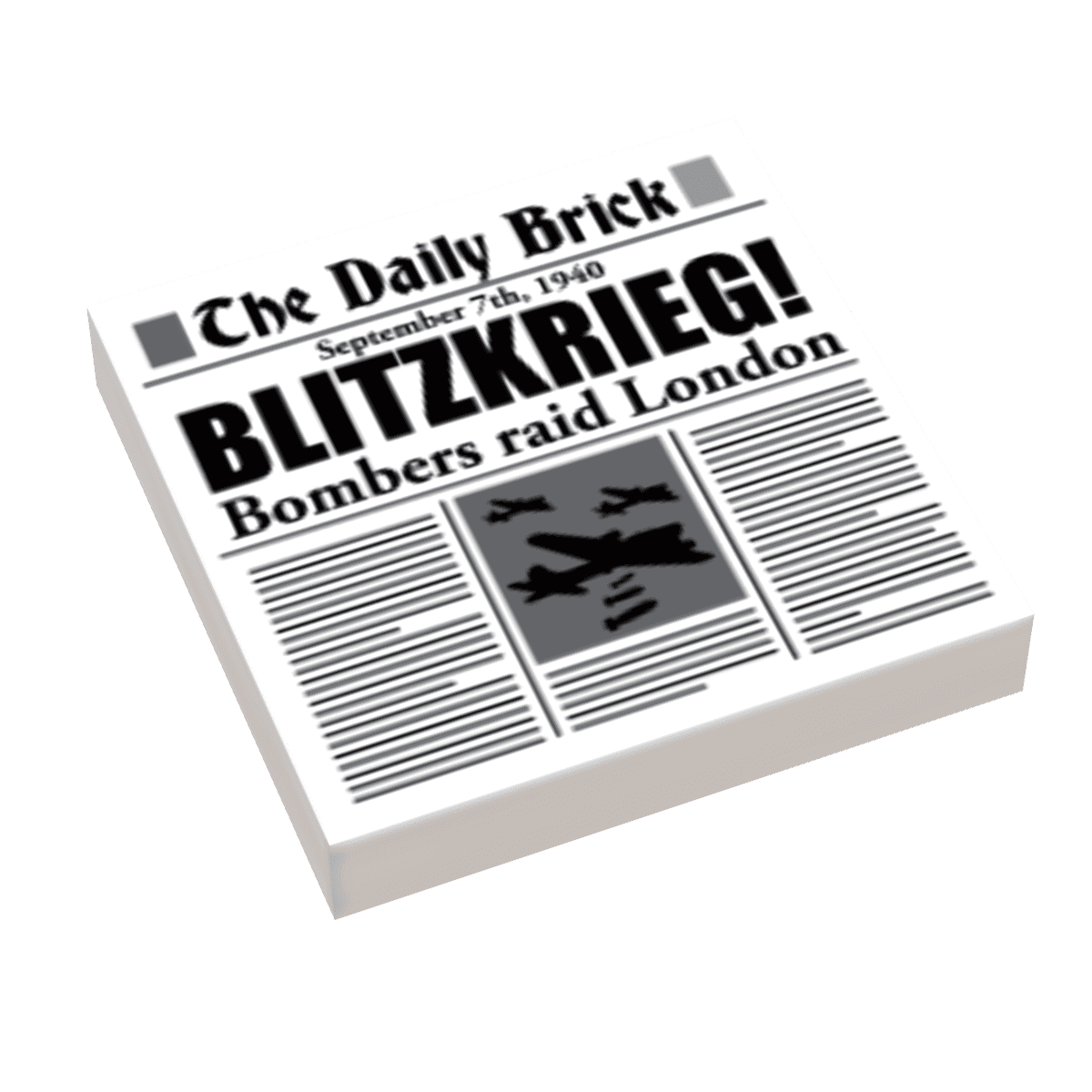 B3 Customs® Blitzkreig (London Invasion) WW2 Newspaper (2x2 Tile) -