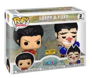 Pop! Animation: One Piece: Luffy & Foxy (2-Pack) Hot Topic Exclusive -