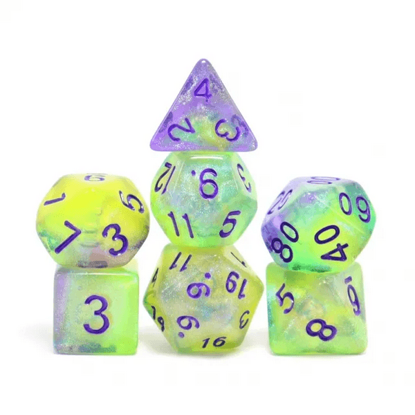 Luminescent Jellyfish RPG Dice Set -