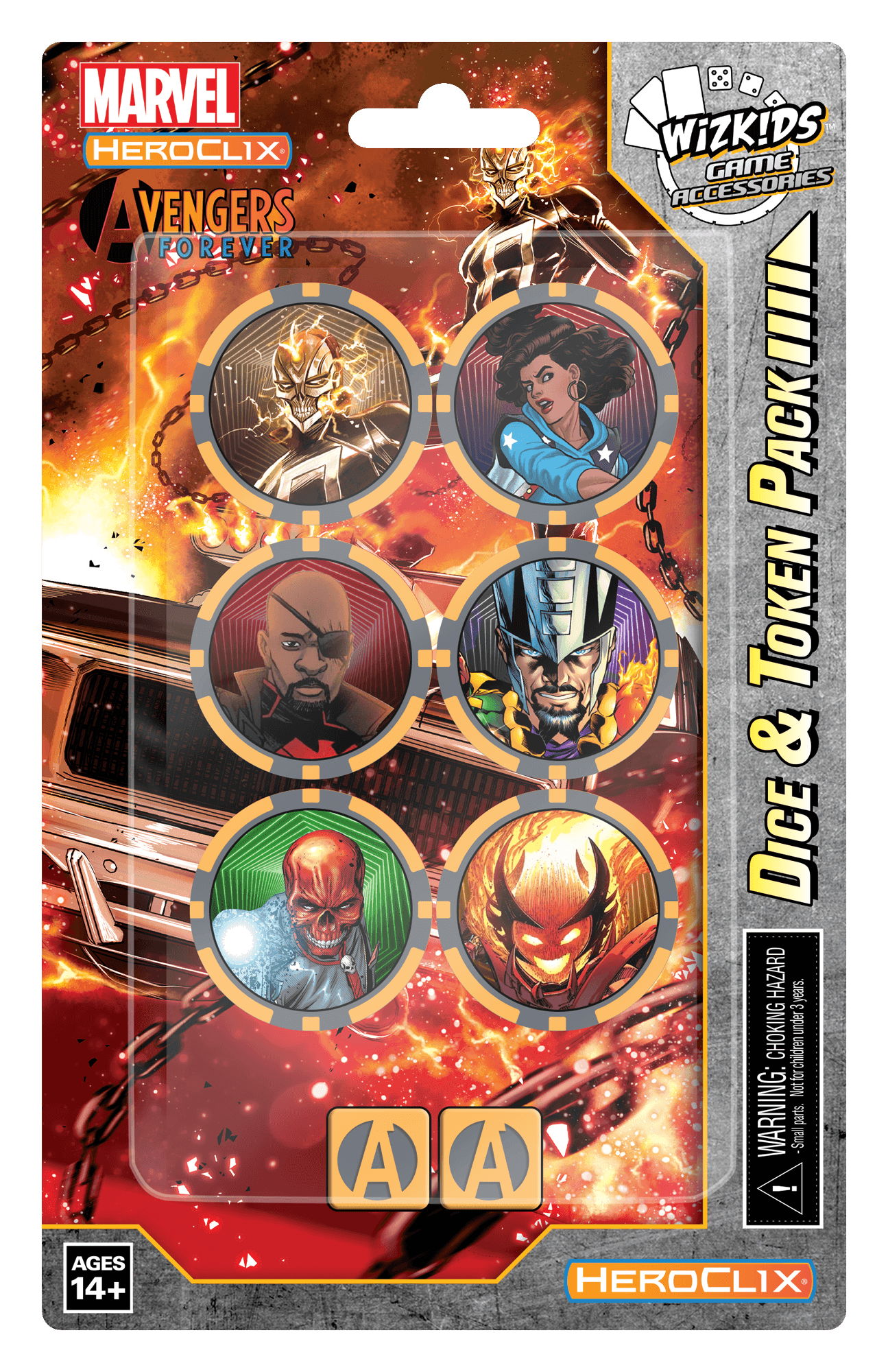 HeroClix: Avengers - Forever - Ghost Rider Dice and Token Pack -