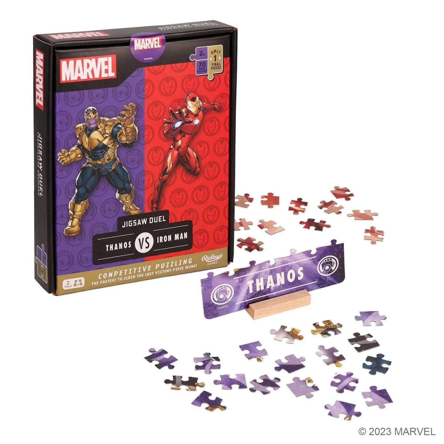 Marvel Iron Man vs. Thanos Set of 2 70 Piece Jigsaw Duel Puzzles Ridley -