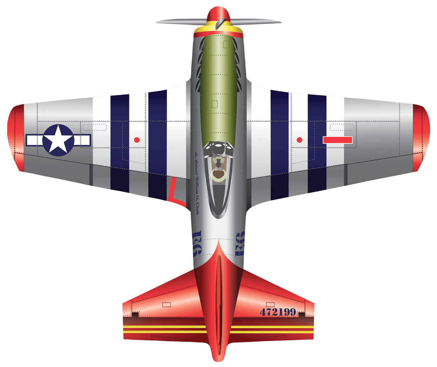FlightZone 53 Inch wide P-51 Mustang Kite -