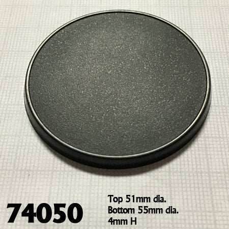 Reaper Miniatures: Round Plastic Gaming Base - 55mm (10) -