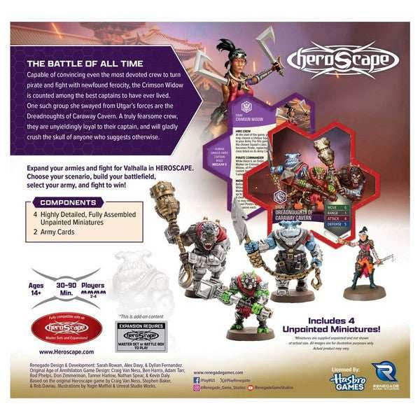 Heroscape: Age of Annihilation - Crimson Widow and Dreadnoughts of Caraway Cavern Army Expansion -