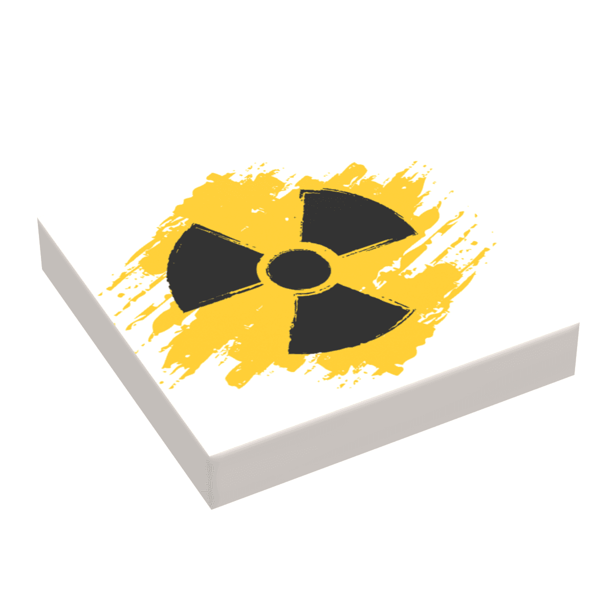 Radioactive Sign (2x2 tile) made using LEGO parts - B3 Customs -