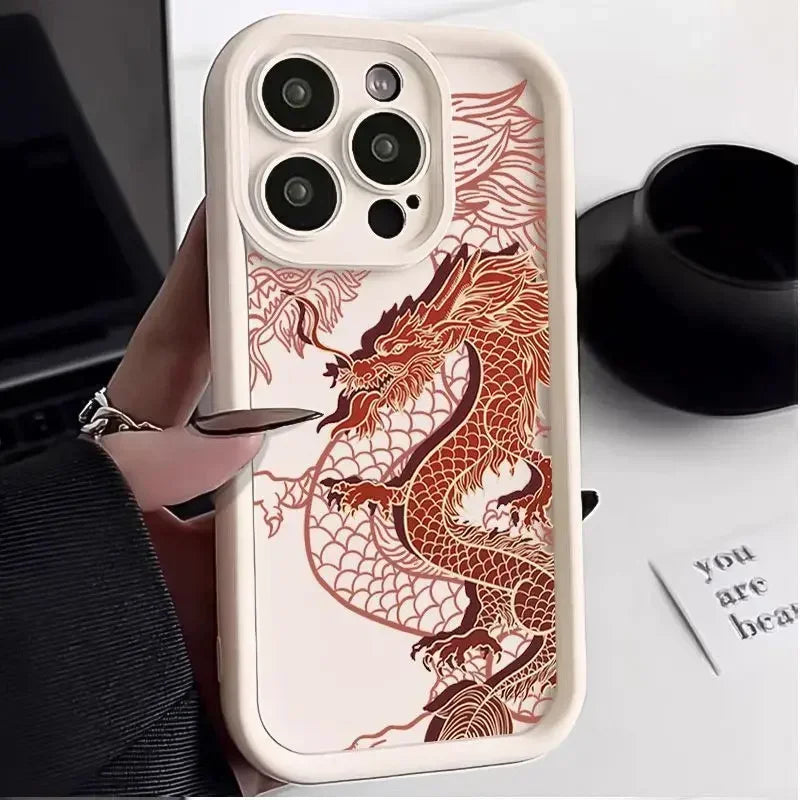 East Dragon Phone Case For Samsung Galaxy S25 S24 S23 S22 Ultra FE A55 A54 A34 A15 A14 A35 A52 A53 5G Shockproof Silicone Cover